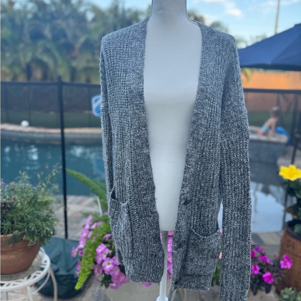 Abercrombie & Fitch Gray Knit Button Down Cardigan Sweater XS/S